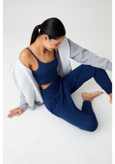 Los Ojos Lacivert Beli Lastikli Şalvar Görünümlü Harem Pantolon Yoga Joggers Lacivert Lacivert