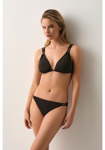 Suwen Astra Askı Detaylı Üçgen Bikini Üst Sb26525920920 Siyah