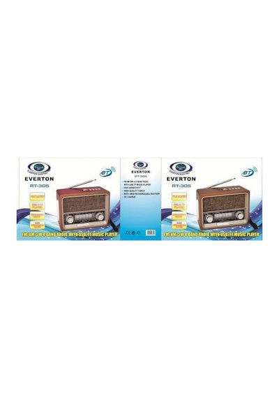Everton Rt-305Bt Usb/Tf/Fm/Bluetooth Destekli Nostaljik  Radyo
