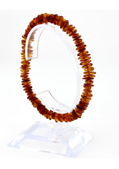 Kehribar Bileklik Amorf Pul Tasarım Ambergold Blk23-85 Çok Renkli