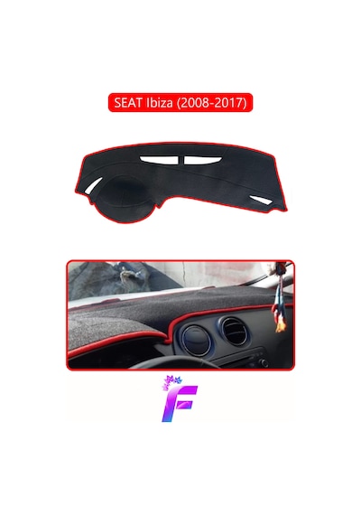 Seat Ibıza 2008-2017 Uyumlu Torpido Örtüsü Yansıma Önleyici Tam Koruma Hızlı Montaj K15 Torpido Halısı