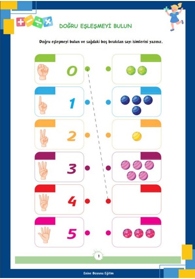 Çocuklar İçin Matematik Yaz-sil Kitabı Cırt Cırtlı