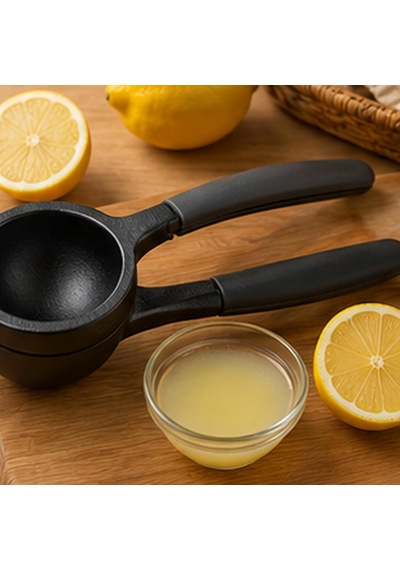 Döküm Limon Sıkacağı Uzun Saplı Manuel Narenciye Presi, Ergonomik Tutma Saplı Siyah El Tipi Sıkacak Diğer