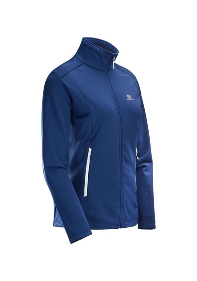 Salomon Discovery Lt Fz W Fermuarlı Kadın Outdoor Koşu Ceket L403 Mavi Mavi