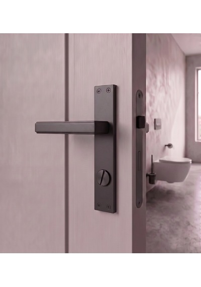 Lusso Antrasit Aynalı Kapı Kolu Lüks Wc Kapı Kolu
