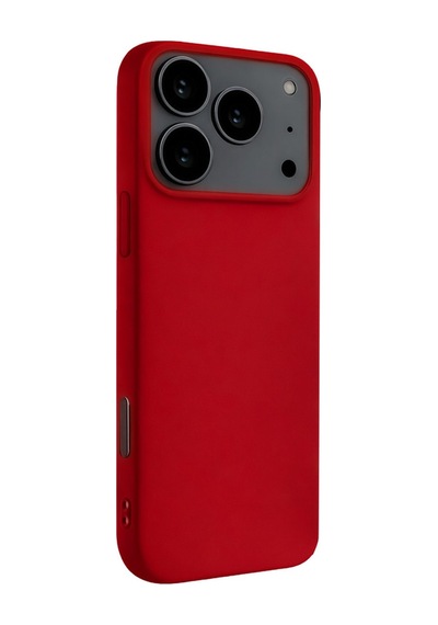 Apple iPhone Uyumlu 17 Pro Max Nano İçi Kadife Silikon - Kırmızı Bz8683140885311