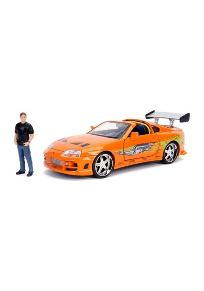 Hızlı Ve Öfkeli 1995 Toyota Supra Model Aracı Ve Figürü Turuncu