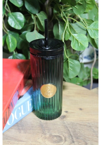 Morponi Pipetli Cam Bardak Tekli Pinterest Model Yeşil 450 Ml Yeşil