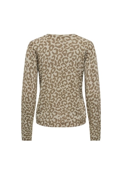 Only Onllullu Ls O-neck Cc Knt Kadın Bluz 15376393 LEOPAR