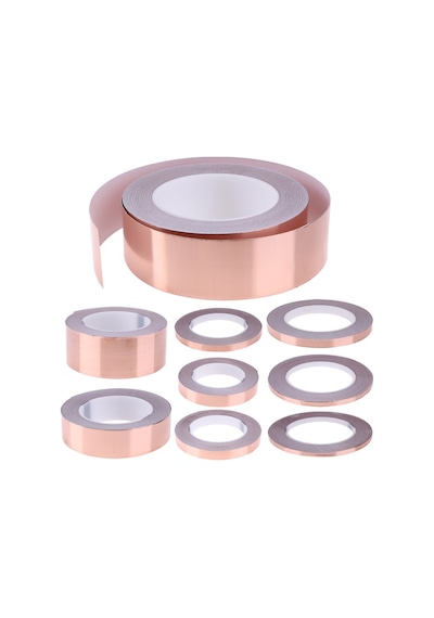 5 Mm x 20 Mt İletken Bakır Folyo Kapton Bandı K. Yapışkanlı Ba...