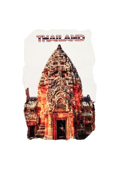 Tayland Tapınak Fresco Magnet