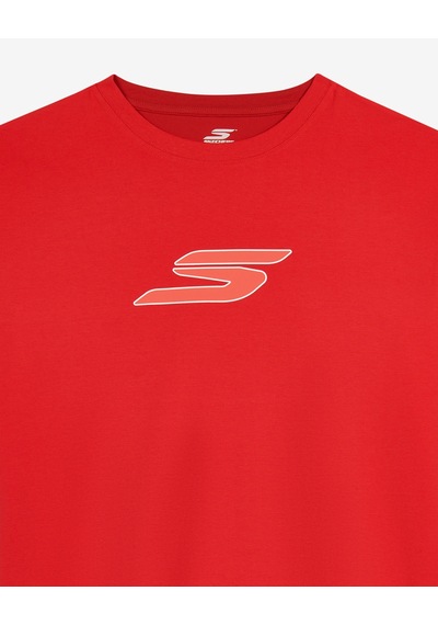Skechers M Relax Fit Faded S T-shirt Erkek Kırmızı S2620109-0120