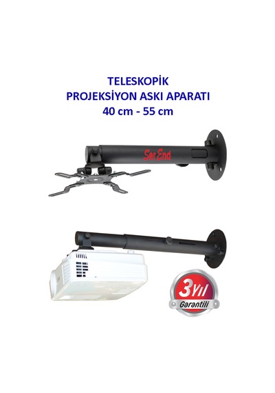Serend Teleskopik Projeksiyon Askı Aparatı