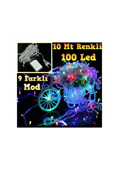 100 Ledli Yılbaşı Kamp Parti Led Işık Süs 10 Mt Parti Led Işıklar Mor