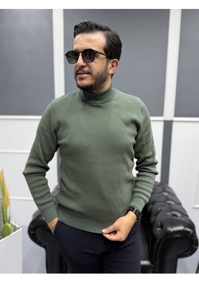 Avni Ceylan Modern Erkek Slim Fit Balıkçı Yaka %100 Pamuk Pike Örgü Triko Kazak Yeşil/kahve Avni Ceylan Modern Erkek Slim Fit Balıkçı Yaka %100 Pamuk Pike Örgü Triko Kazak Yeşil/kahve