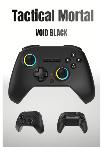 Tactical Mortal 2.4 Ghz/bt Çift Kablosuz Mod - Chromatic Rgb - Makro - Silikon Switch - Hall 3d - Titreşimli - Turbo Modu - 18 Tuşlu Gamepad - Void Black