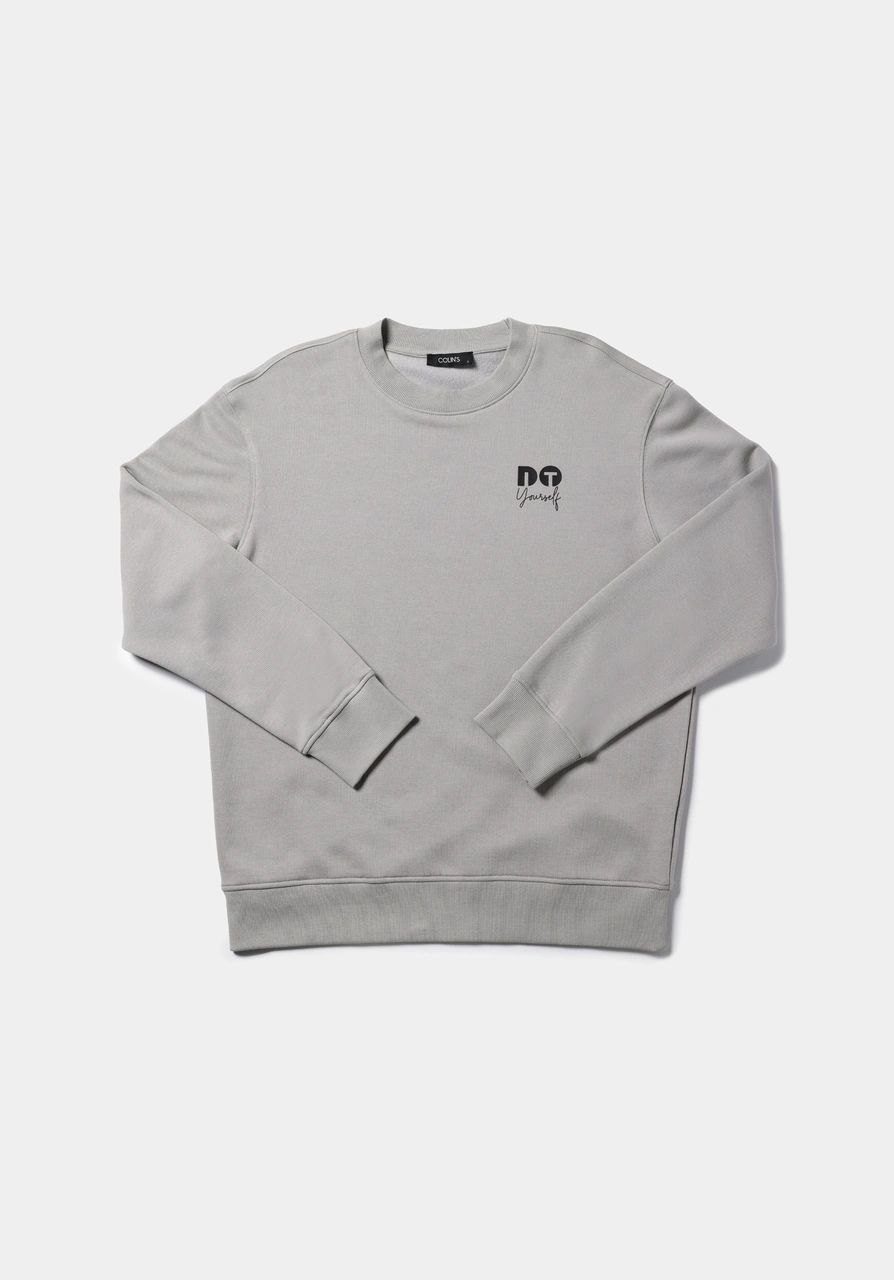 Colin's Colins Comfort Fit Erkek Gri Sweatshirt Cl1075711 Q1.v2 Lgr Açık Gri