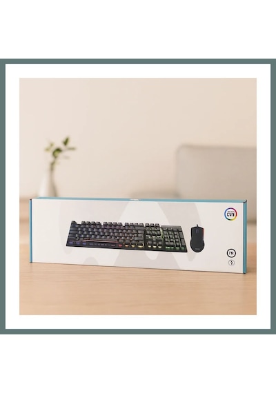 Ventra Kablolu Rgb Oyuncu Klavye Ve Mouse Seti - Siyah Ventra