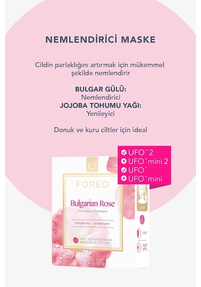 Ufo Bulgarian Rose Nemlendirici 6'lı Aktif Maske