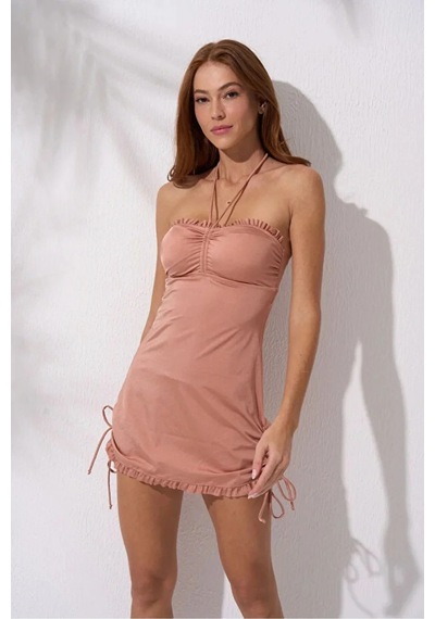 Soft Straplez Elbise Mayo Dlx-241130 Çok Renkli