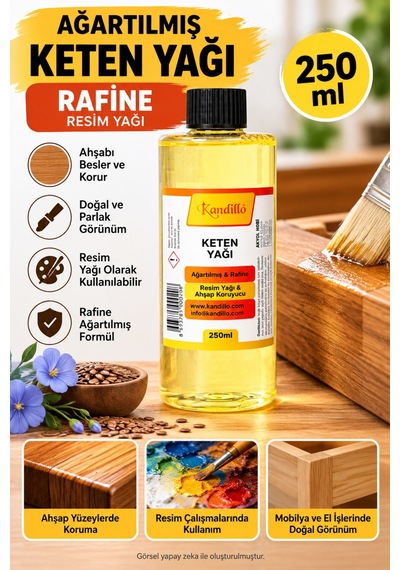 250 Ml Ağartılmış Keten Yağı Rafine Resim Yağı Ahşap Koruyucu Yağlı Boya Yardımcısı Diğer