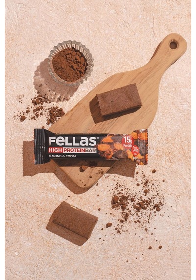 Fellas Yüksek Protein Bar - Bademli Ve Kakaolu 45g 3 Adet