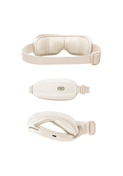 Walke Bluetoothlu Müzik Çalarlı Isıtmalı Akıllı Göz Masaj Cihazı G-02 Beyaz