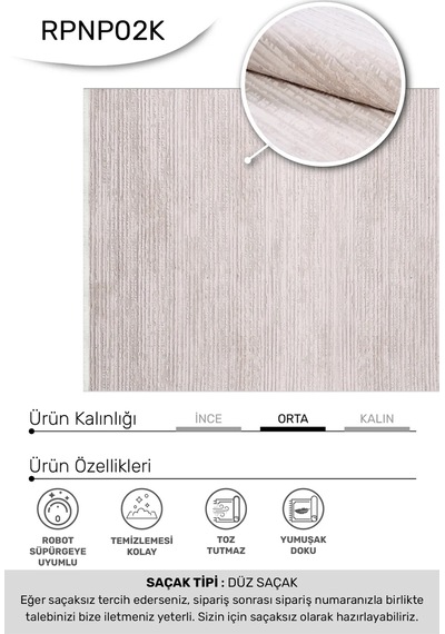 Youdayhomecollection Bonaparte Model Oturma Odası Halısı 1bej