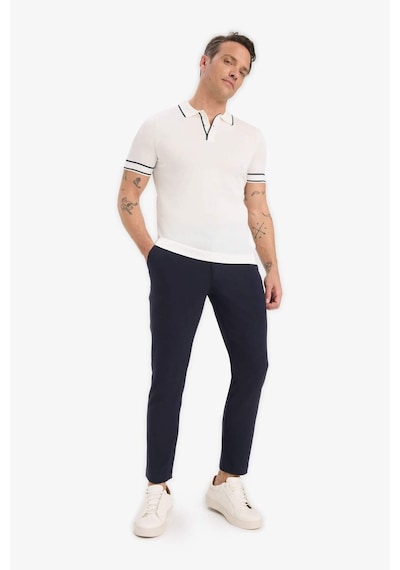 DeFacto Standart Fit Polo Yaka Kısa Kollu Beyaz Triko Tişört E3251AX25SMWT32 DeFacto Standart Fit Polo Yaka Kısa Kollu Beyaz Triko Tişört E3251AX25SMWT32