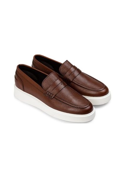 Deery Hakiki Deri Taba Rengi Erkek Loafer Ayakkabı - 01964mtbae02 Taba