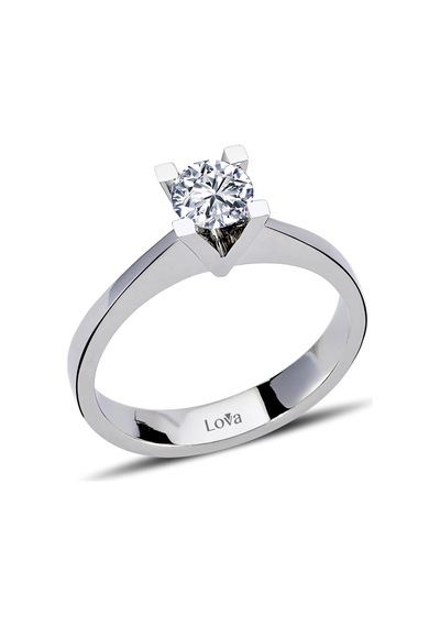 Lova D Renk 0,50 Karat Pırlanta Tektaş Yüzük - Hrd - 1050117