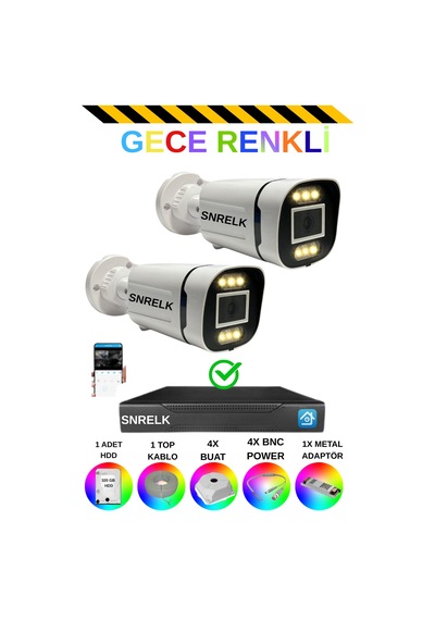 Snrelk Sencrom Hama 1080p Gece Renkli Full Hd 320 Gb Su Geçirmez Güvenlik Kamerası