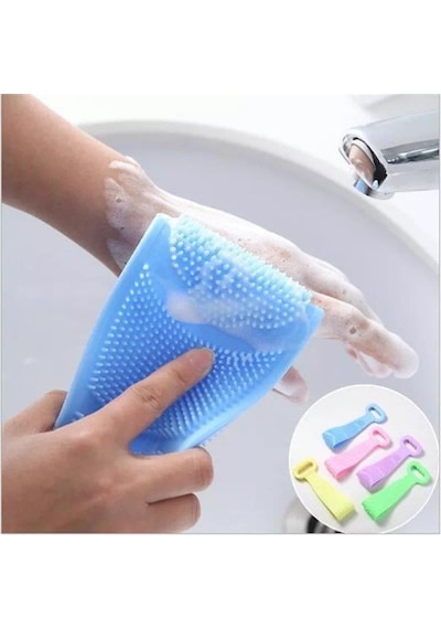Sırt Keseleme Fırçası Banyo Duş Lifi Silikon Sırt Kesesi 60 CM