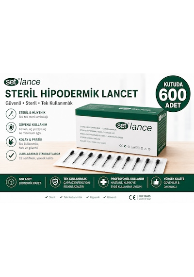 Set İnject Tıpset Steril Siyah İğne Ucu-600 Adet