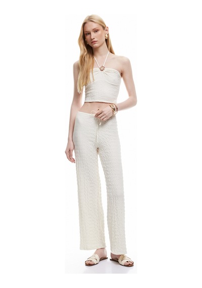 Koton Koton X Şahika Ercümen - Bürümcük Kumaş Aksesuar Detaylı Halter Yaka Crop Bluz Ekru 5sak10674ek Koton Koton X Şahika Ercümen - Bürümcük Kumaş Aksesuar Detaylı Halter Yaka Crop Bluz Ekru 5sak10674ek
