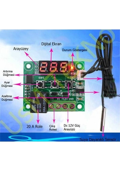3 Lü Set Kuluçka Makinesi Termostatı Zaman Modülü Soğutucu Fan