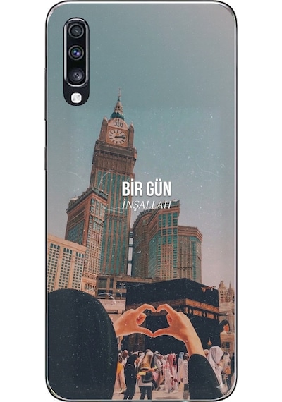 Samsung Galaxy A70 Uyumlu Kabe Sevdası Baskılı Silikon Kılıf Renkli