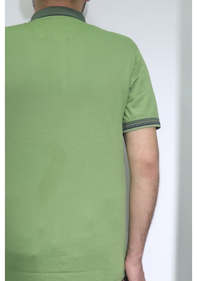 Dmctekstil Santa Erkek Düz Spor Kesim Rahat Kalıp Polo Yaka T-shirt Yeşil