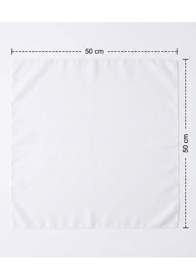 Jz Shop Düz Sade Şifon Kare Fular - Zarif Kadın Boyun Fuları Ve Bandana 50x50cm Beyaz