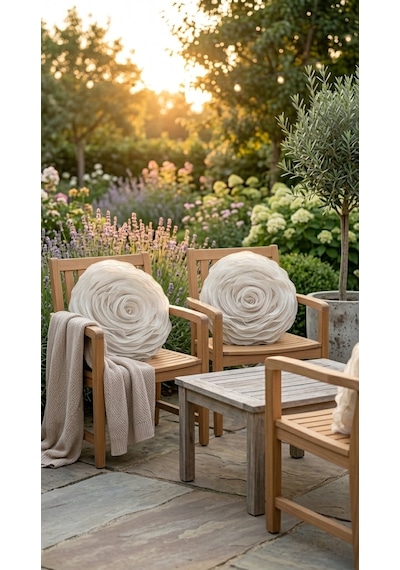 Rose Ivory Yastık Çok Renkli