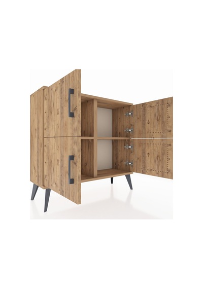Arges Şifonyer 2 Raflı 4 Kapaklı 88x30x80 Çam-çam Çam