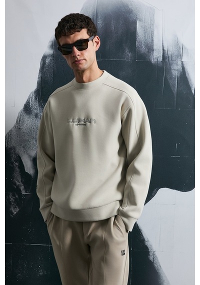 Lufian 112030182 Dark Erkek Sweatshirt Bej