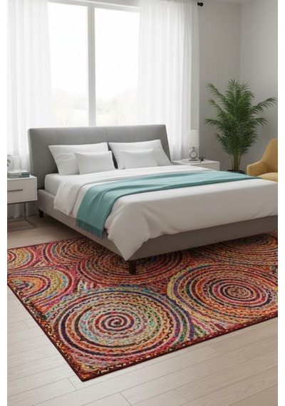 Crop Circle Makinede Yıkanabilir Kaymaz Taban Leke Tutmaz Dijital Salon Halısı Mutfak Halısı Ve Yolluk Renkli