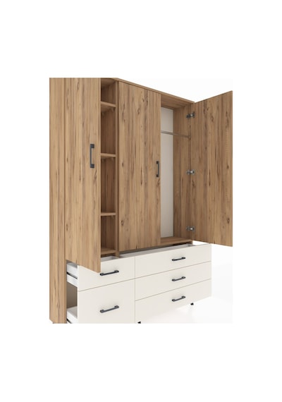 Arges Dolap 5 Raflı 5 Çekmeceli Tek Askılı 132x30x195 Çam-çam... Çam Arges Dolap 5 Raflı 5 Çekmeceli Tek Askılı 132x30x195 Çam-çam... Çam