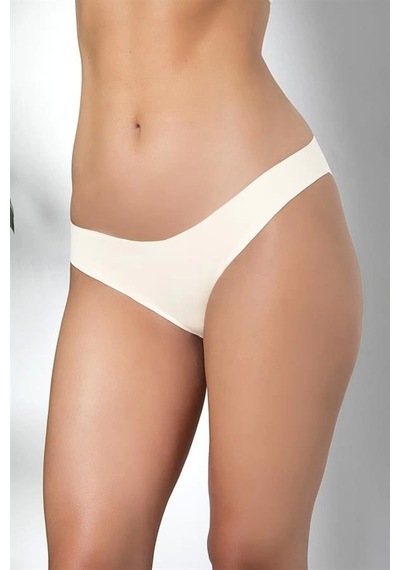 Fevien 3'lü Dikişsiz, İz Yapmaz, Lazer Kesim, Slip Külot Ekru Brf21261 Ekru