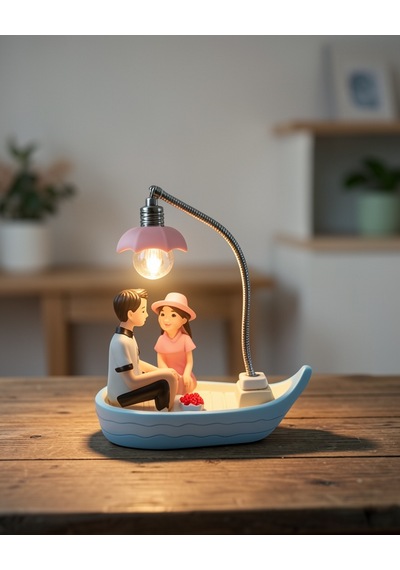 Gece Lambası Çift Figür Pembe 1l Mavi