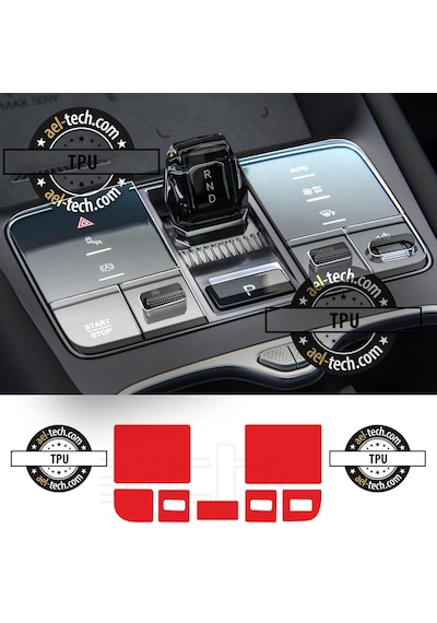 Byd Sealion 7 Uyumlu Vites Etrafı Piano Black Tpu Koruyucu 7li Se