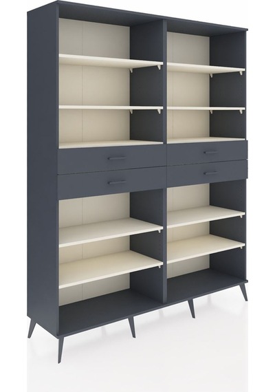 Hyperion Gardrop 10 Raflı 4 Çekmeceli 176x44x221 Antrasit-aytaşı/antrasit Aytaşı/antrasit Hyperion Gardrop 10 Raflı 4 Çekmeceli 176x44x221 Antrasit-aytaşı/antrasit Aytaşı/antrasit