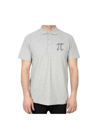 Pi Sayısı Polo Yaka Mavi Tişört
