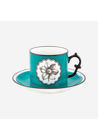 Mavi Pembe Porselen Çay Fincan Seti 225 Ml